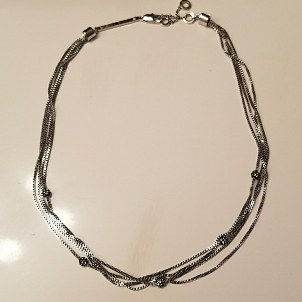 Michael Kors silver knotted necklace